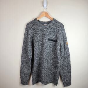 Fjallraven Lada Round-Neck Sweater Mens Size M Grey Lambswool Blend 84139
